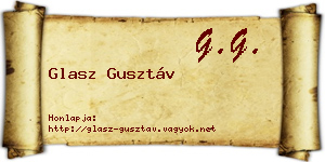 Glasz Gusztáv névjegykártya