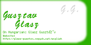 gusztav glasz business card